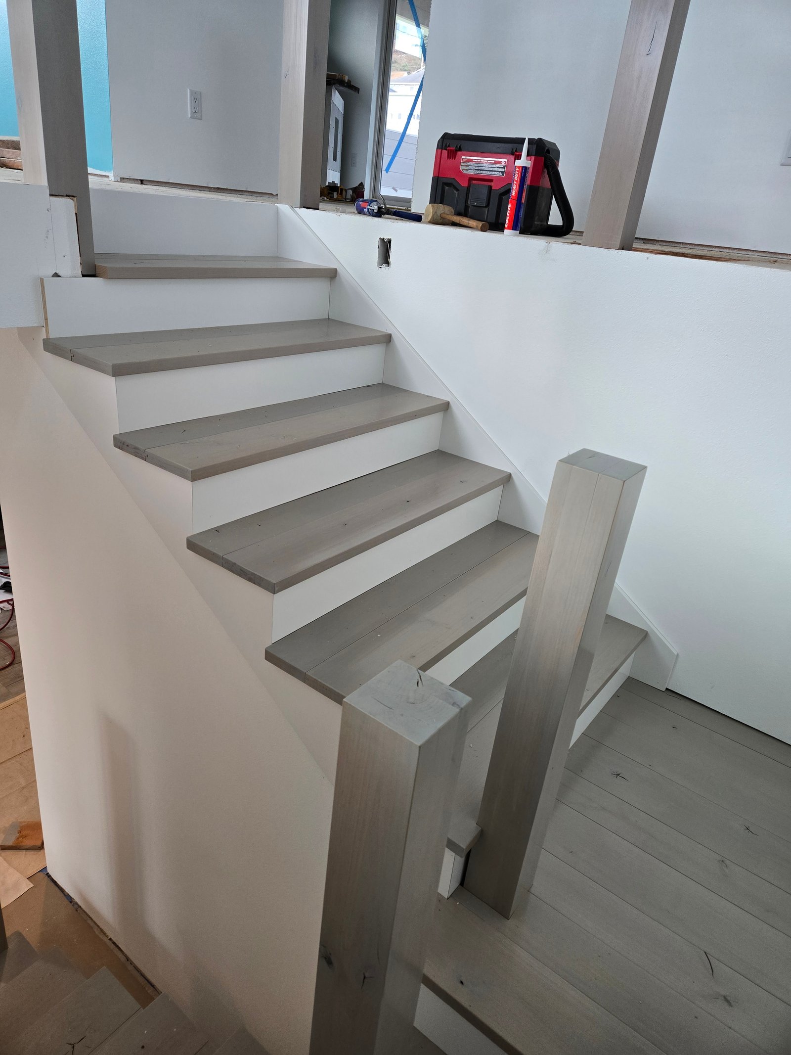 Built-in bench storage detail