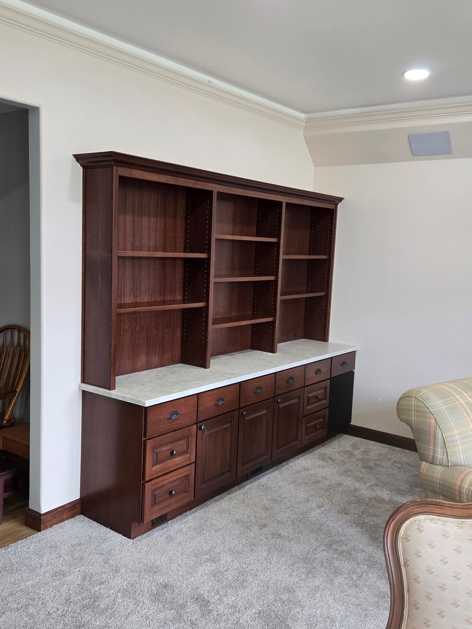 Custom Doug fir entertainment center