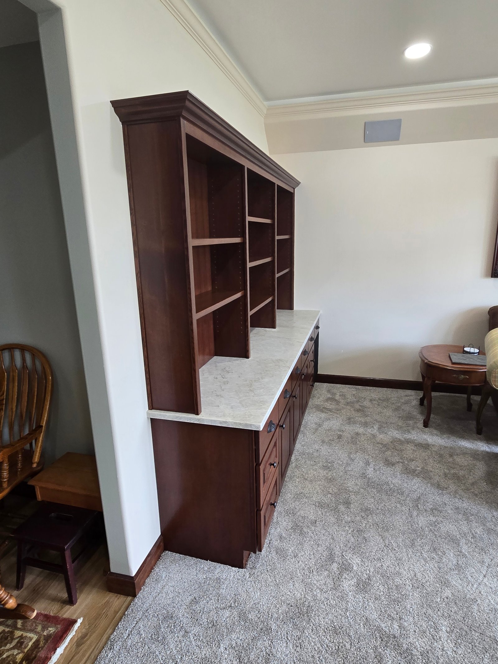 Completed Doug fir entertainment center