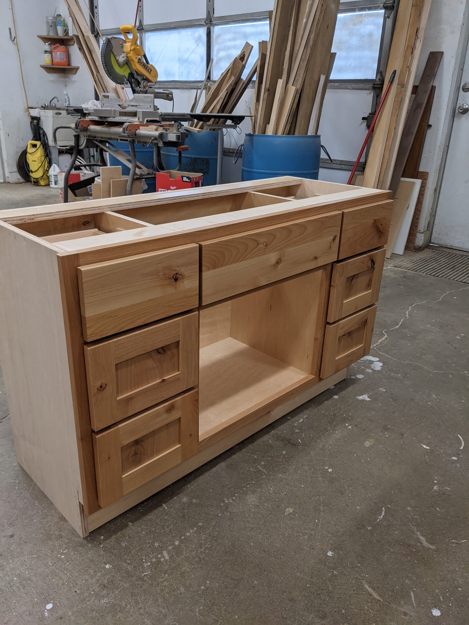 Custom kitchen build in alder wood