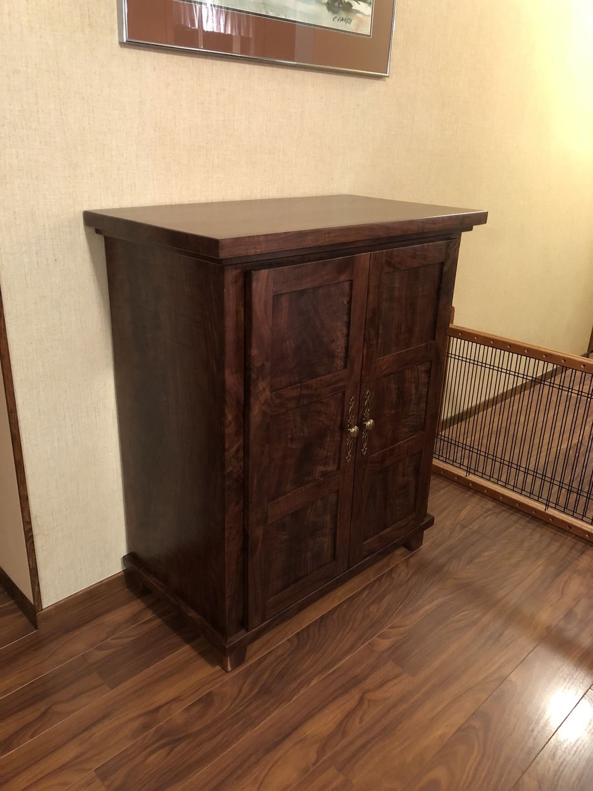 Kitchen woodwork with custom crown molding