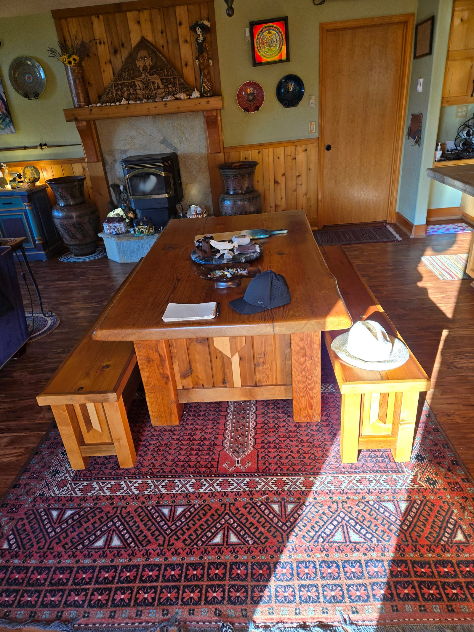 Custom table with spalted alder and figured maple