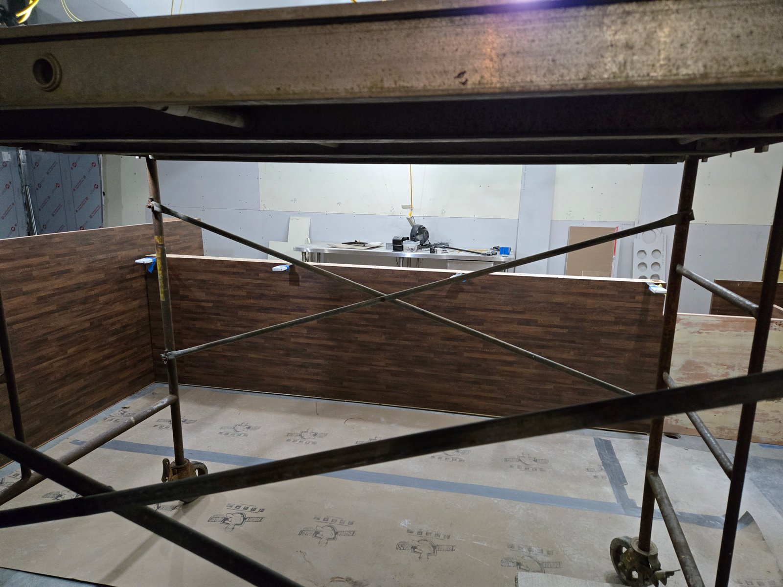 Restaurant bar construction in progress
