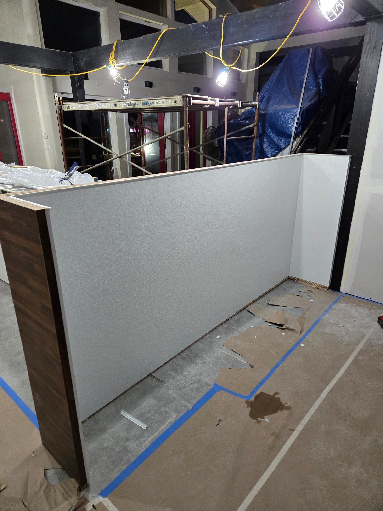 Bar top installation and finish work