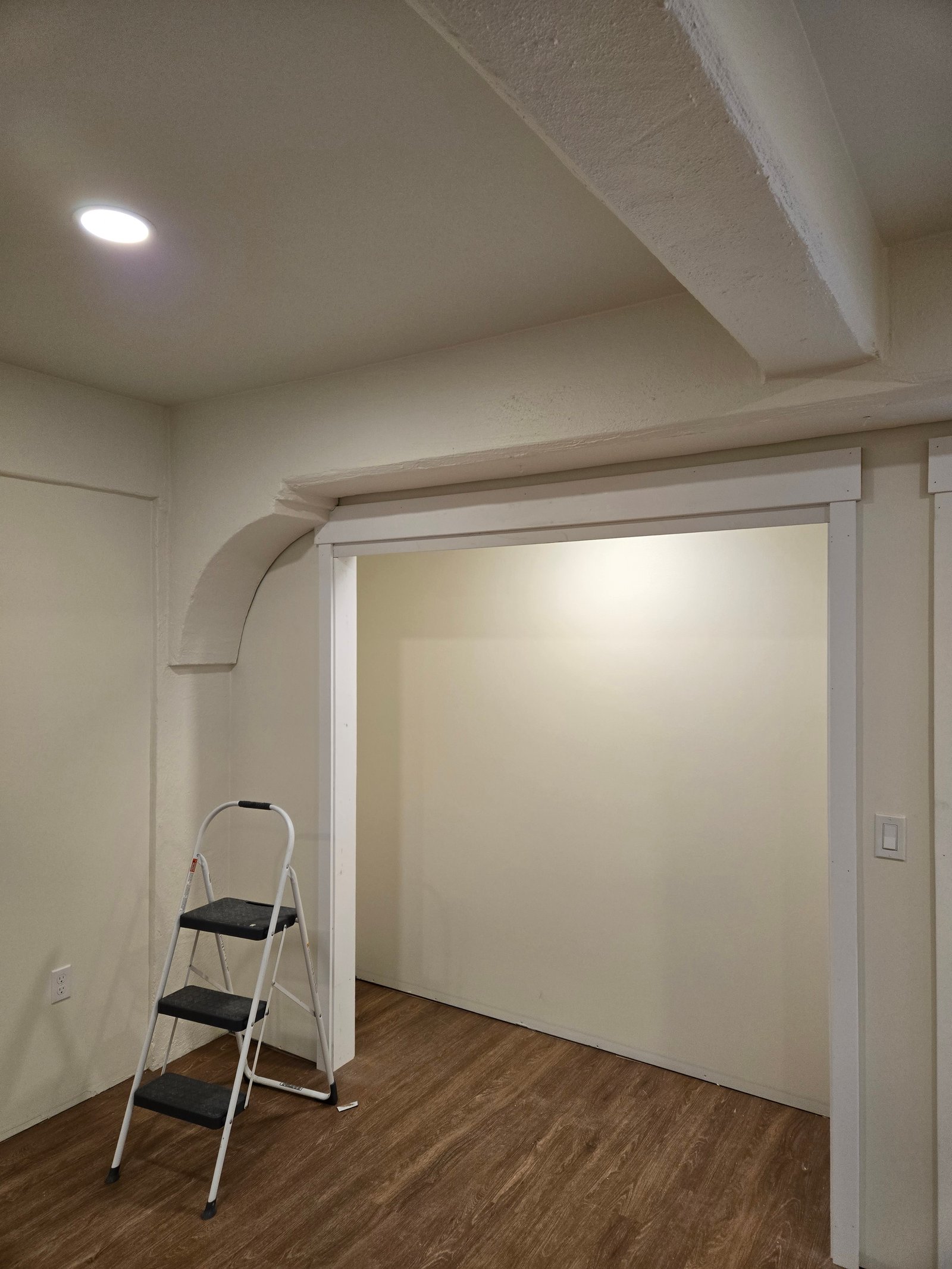 Completed trim around concrete pillars Tillamook Oregon