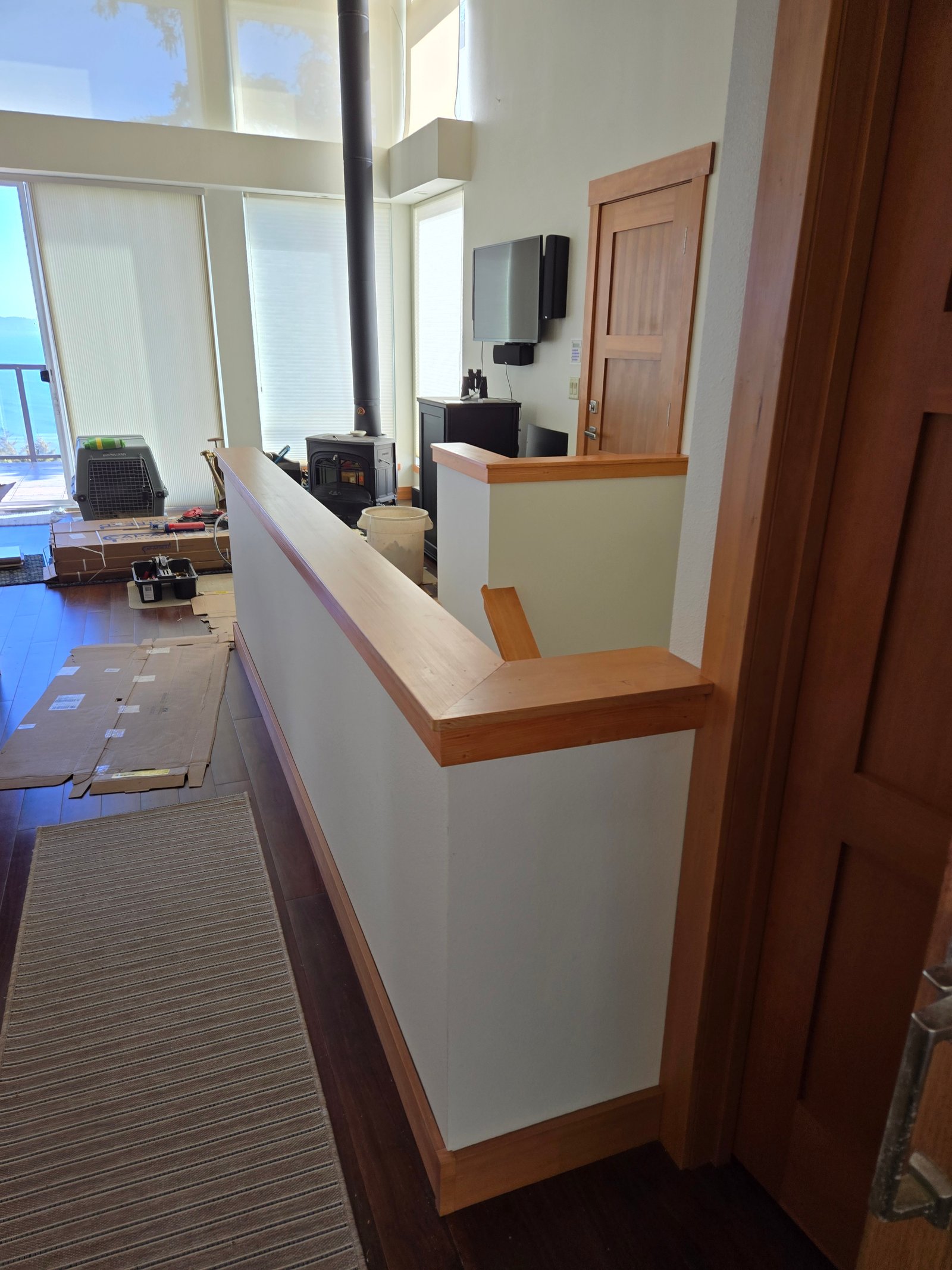 Stair sill and trim installation