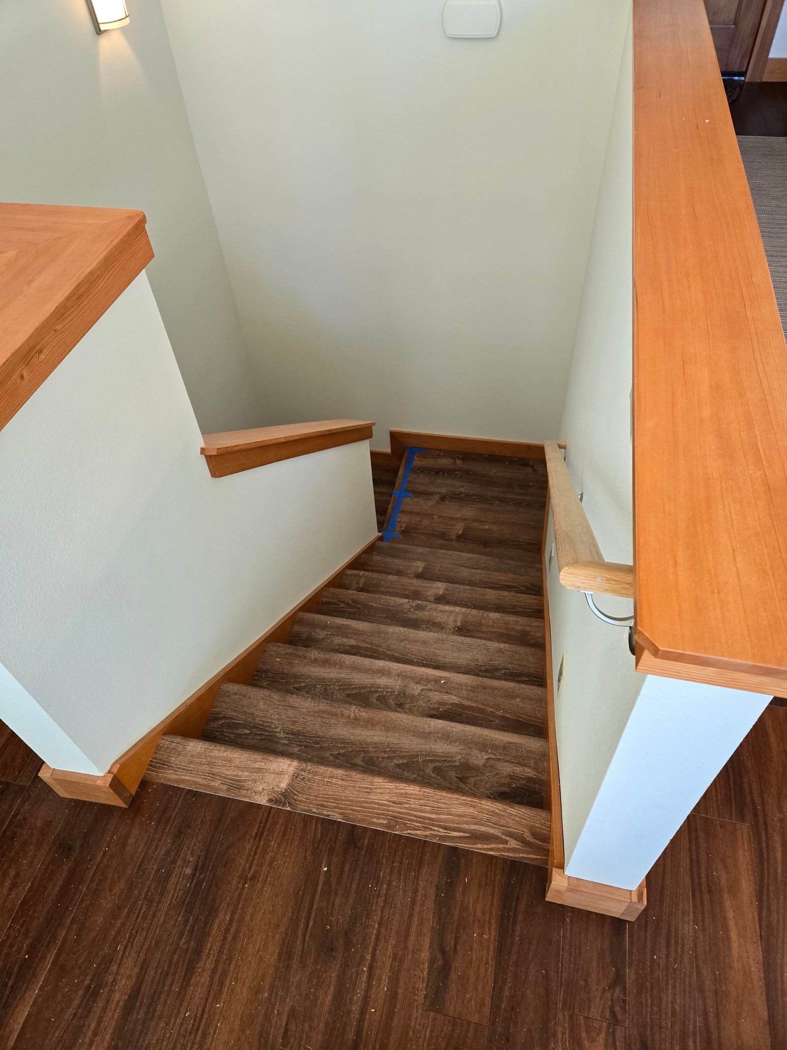 Stair tread and sill finish detail