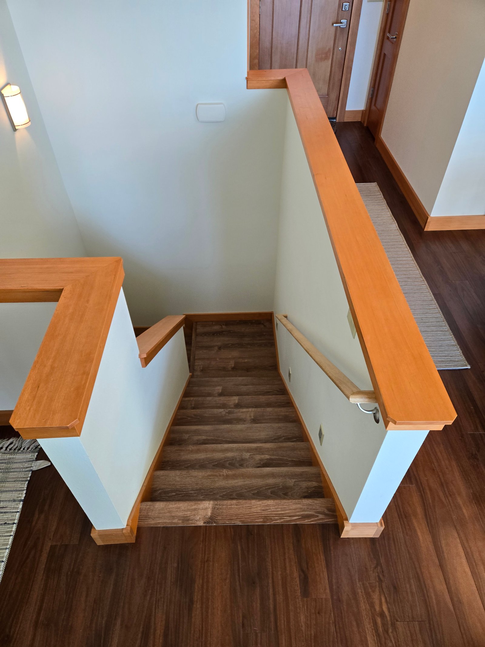 Two level staircase completed view