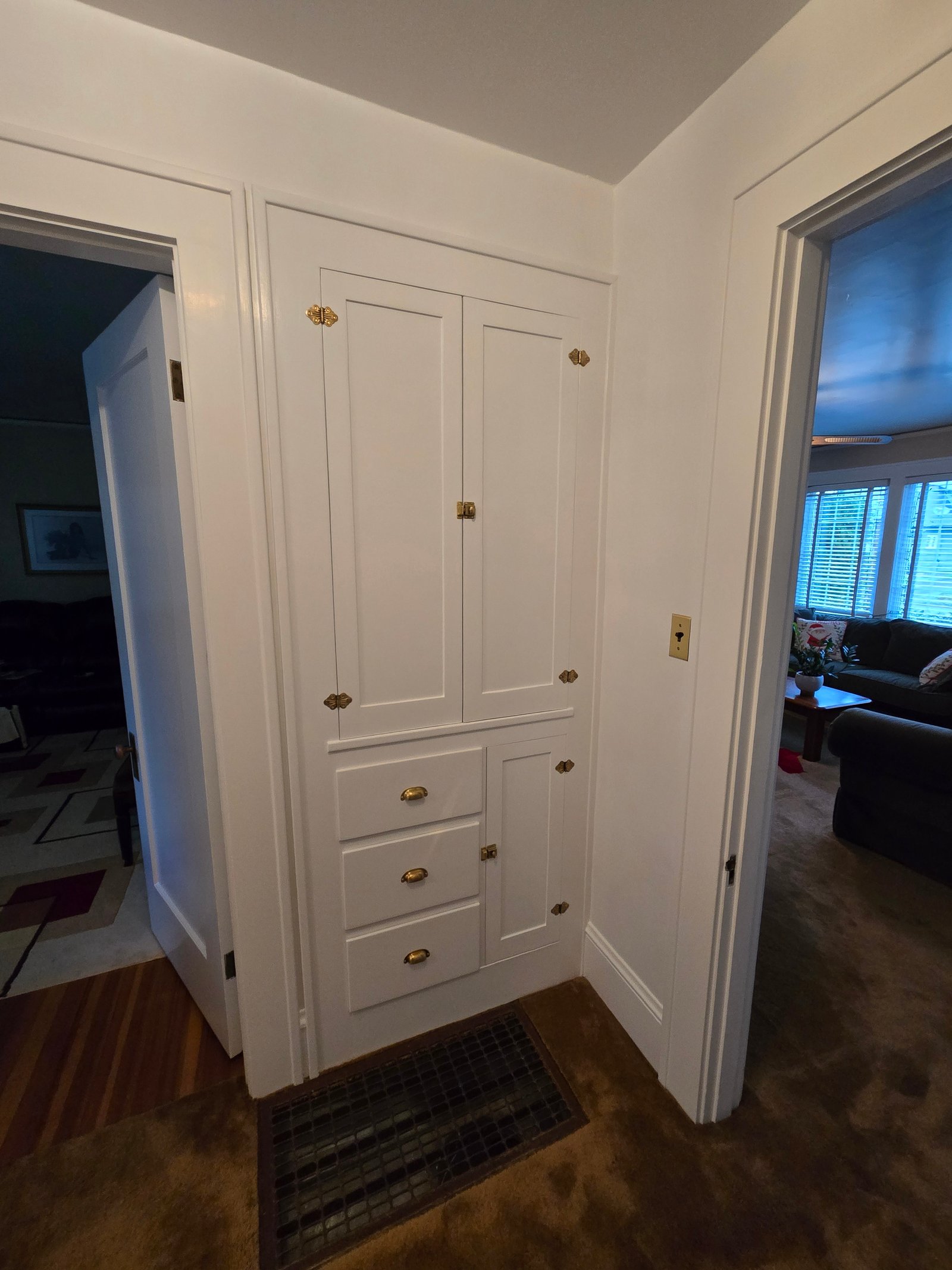 Custom vanity for vintage bathroom